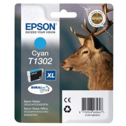 Epson Stag T1302 DURABrite Ultra Ink, Ink Cartridge, Cyan Single Pack, C13T13024010